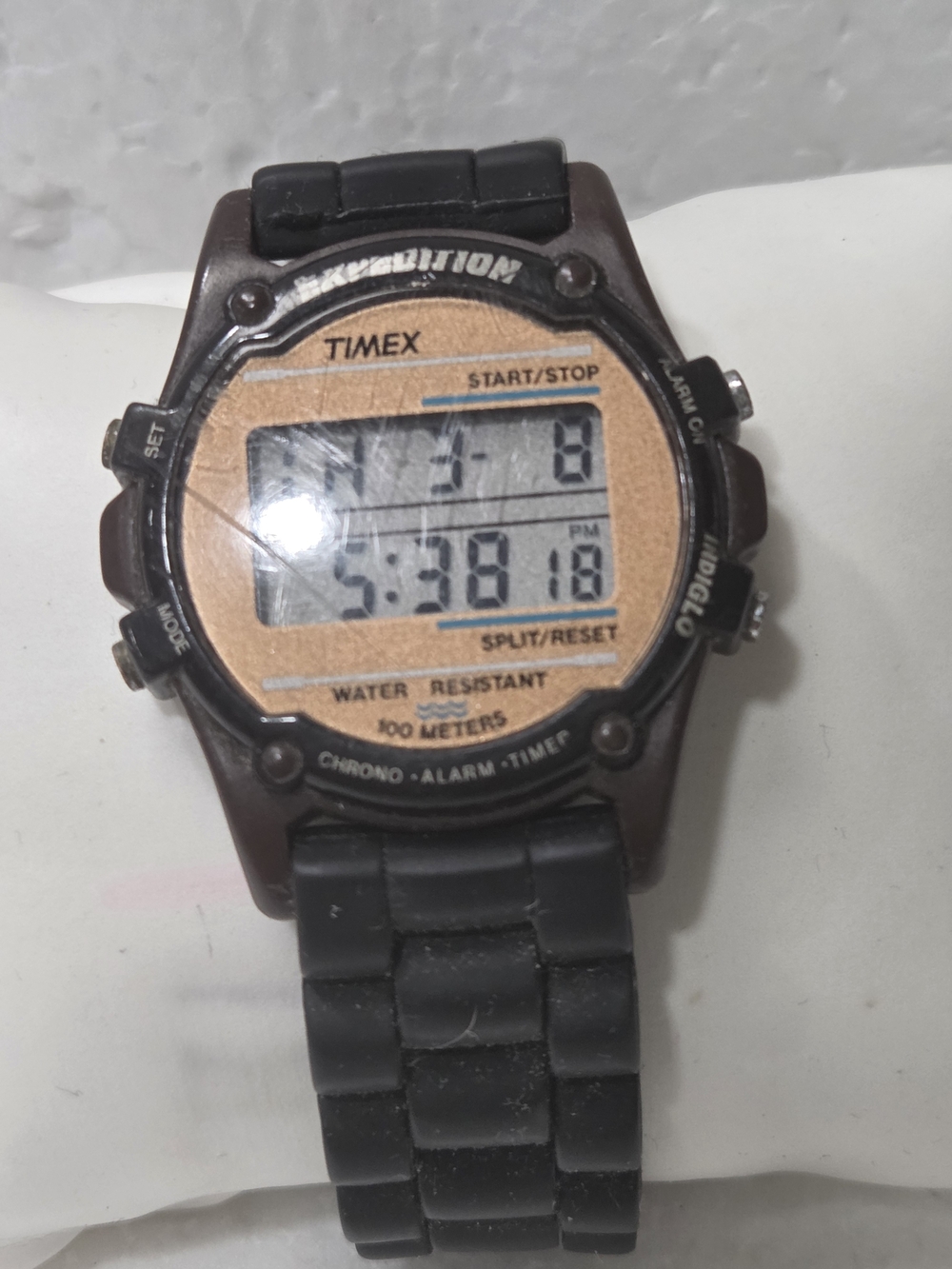 Timex Digital Sport Watch - Black with Gold Face
